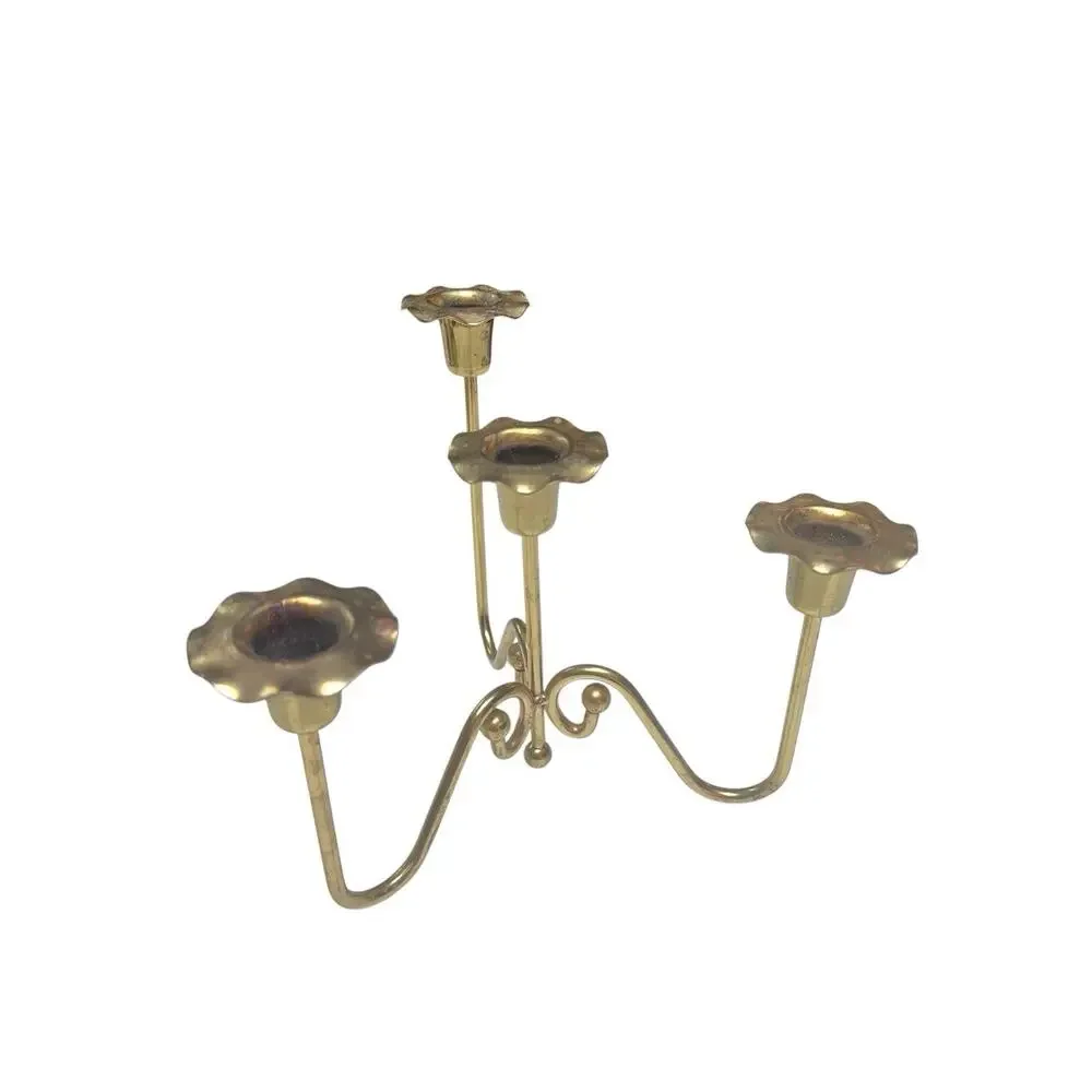 Vintage Brass Candelabra 5 Arm Candle Holder Mid Century‎ Hollywood Regency